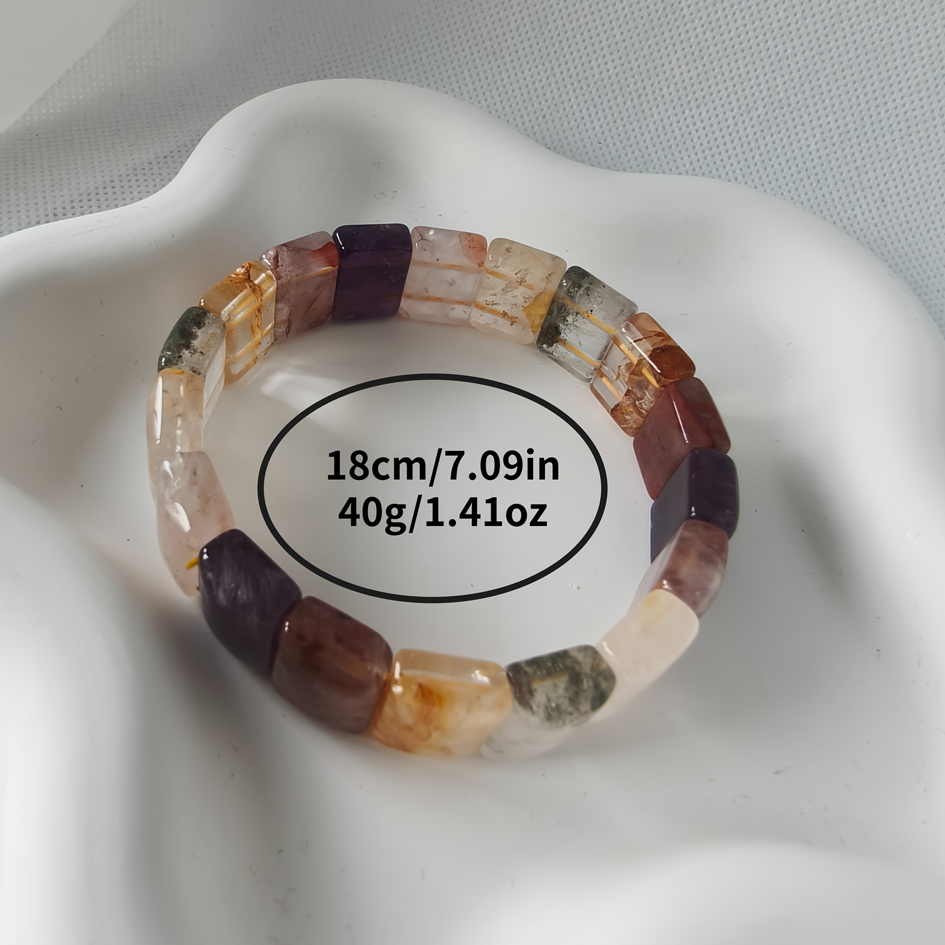Elegant Multicolored Crystal Bracelet for Couples, Versatile Gift